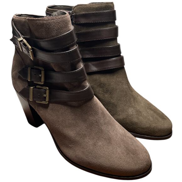 INC International Concepts Laini Women's Size 12 Ankle Boots Zip Buckles Booties - Picture 2 of 15